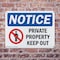 Signmission Private Property Keep Out OSHA Notice Sign, Plastic, 14in W x 10in L, 2PK OS-2PACK-NS-P-1014-L-16418 - alternate 7